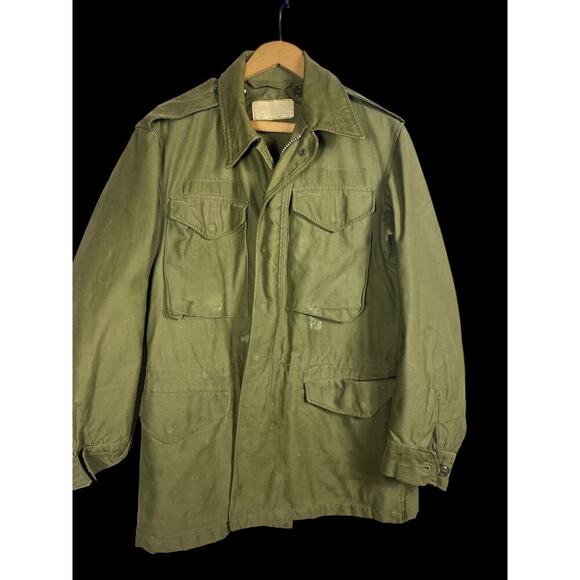 Vintage US Army Field Jacket M51 1958 Vietnam Size XS Oversized Vintage Green - Picture 3 of 16